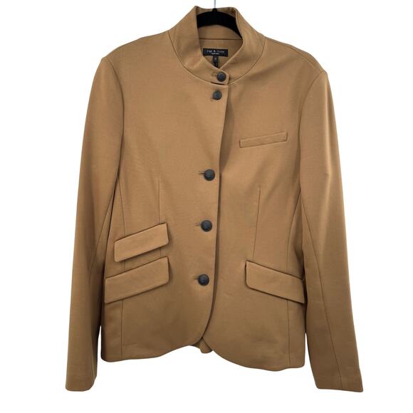 Rag & Bone Women's Camel Brown Slade Ponte Blazer Coat Size 12 - Picture 5 of 9